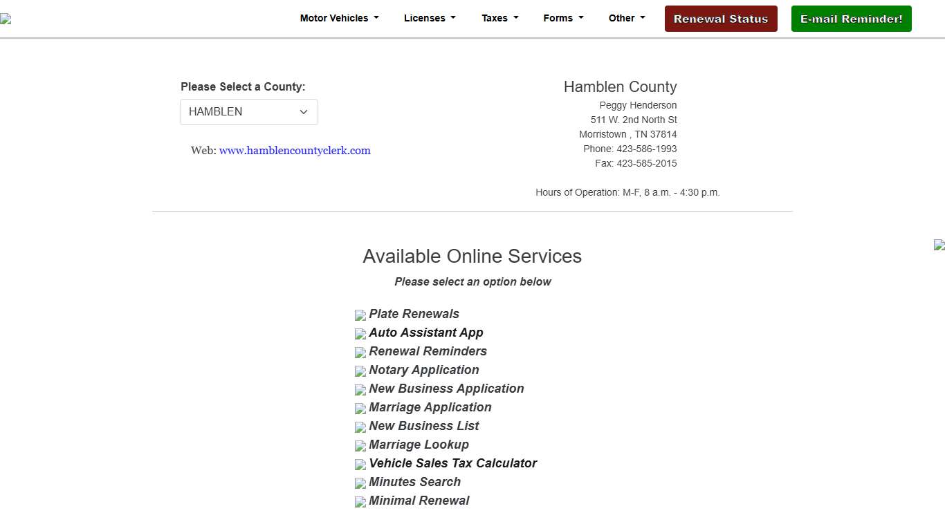 Tennessee County Clerk