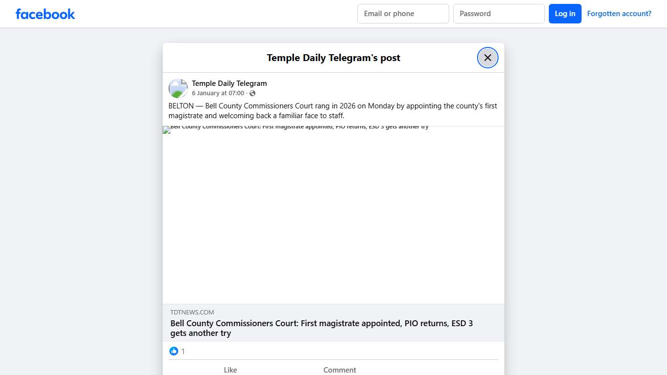BELTON — Bell County Commissioners... - Temple Daily Telegram Facebook